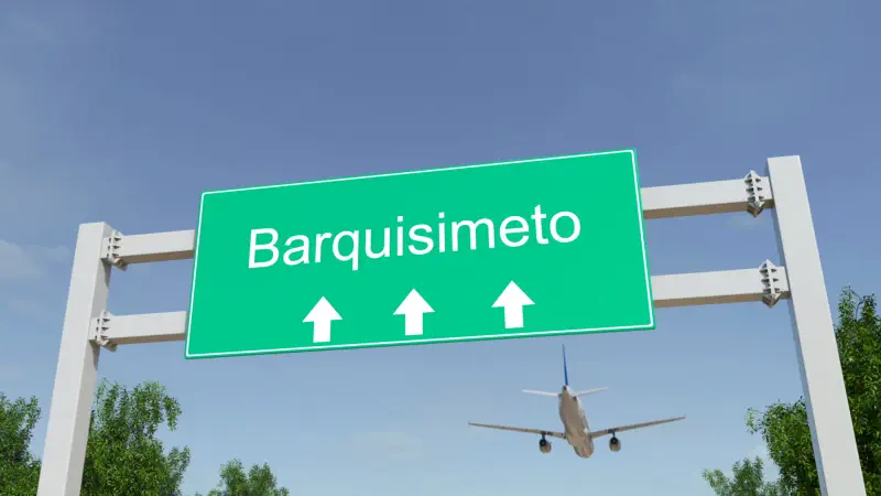 Un aviso mosrando la dirección de Barquisimeto